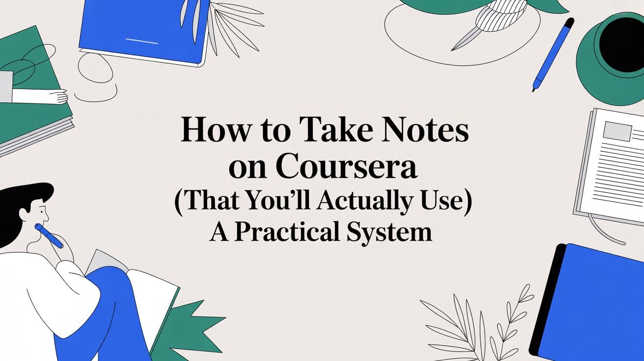 How to Take Notes on Coursera (that you'll actually use)