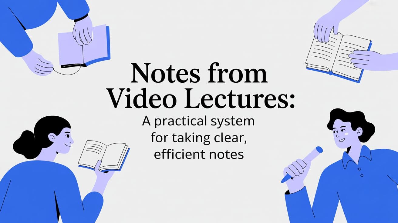 How to take notes from university video lectures