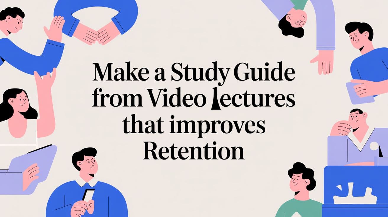 How to create a study guide from video lectures