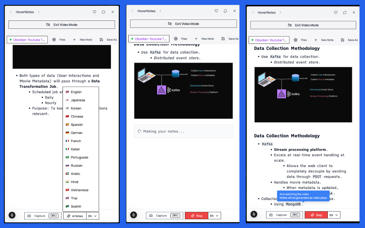 HoverNotes smart video understanding